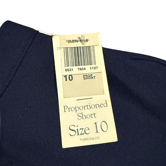 Bend Over Levi Strauss Navy Blue Sz 10 Petite NWT Vintage USA Trousers office - Picture 8 of 13